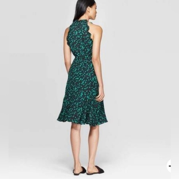 Who What Wear Floral Print A-Line Halter Sleeveless Dress. New With Tags. - Picture 2 of 9